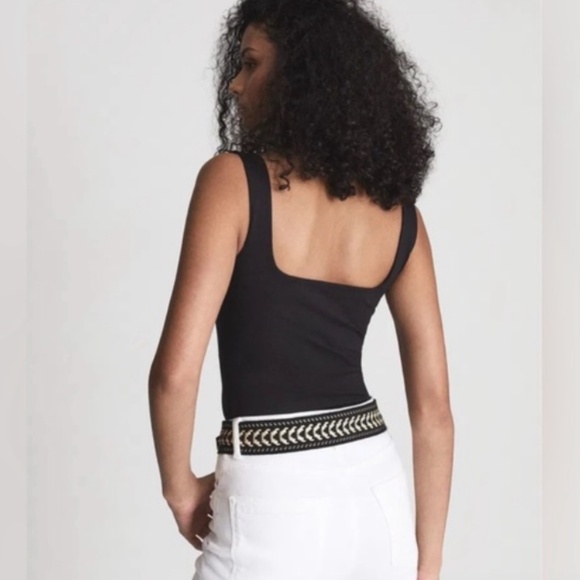 NWT Reiss Black Thong Bodysuit Sz M - Picture 3 of 10